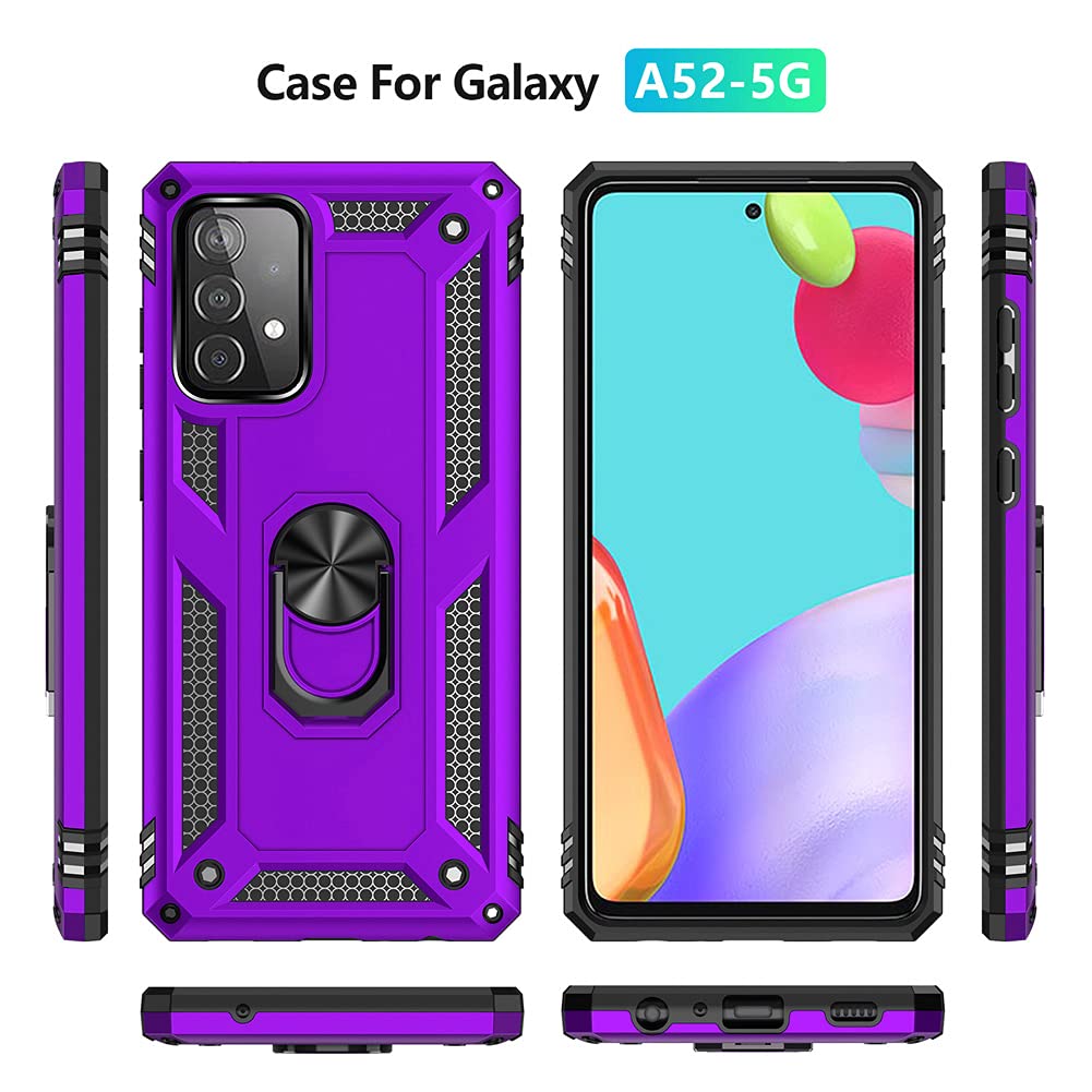 Galaxy A52 5G パープル ケース付き Amazon.com: for Samsung A52 Case, Galaxy A52 Case with HD